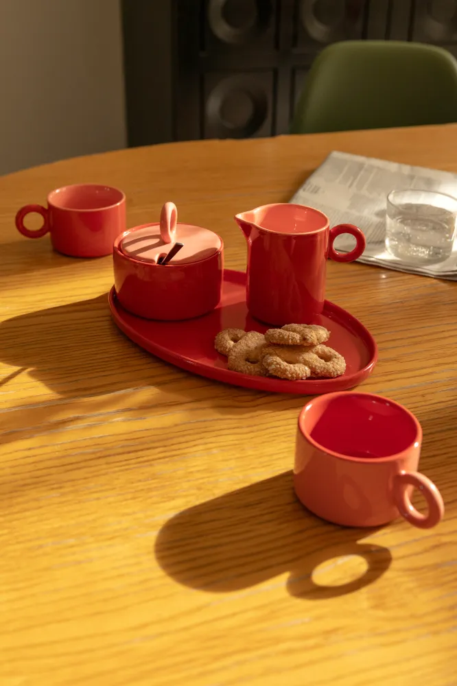 Tác CHIQUITO červená porcelán