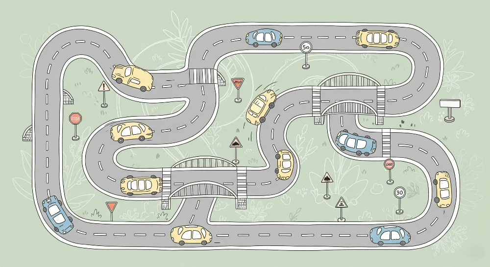 Dětský pokoj tapeta | Zábavné autokoleje