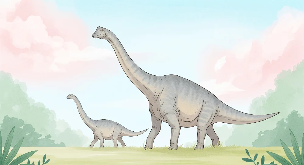 Dětská pokojová tapeta | Diplodocus na pastelově barevném pozadí