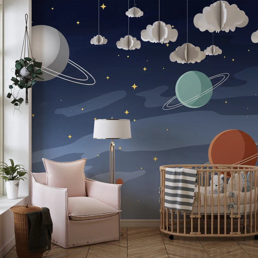 Dětská pokojová tapeta | Fascinující svět planet