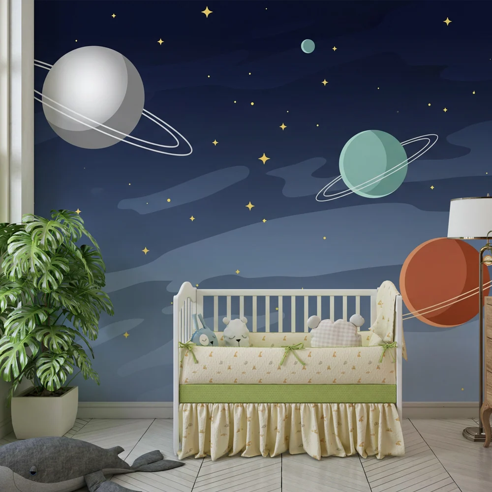 Dětská pokojová tapeta | Fascinující svět planet