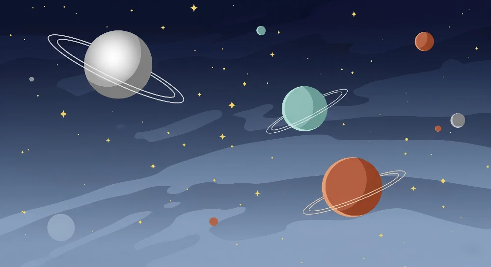 Dětská pokojová tapeta | Fascinující svět planet