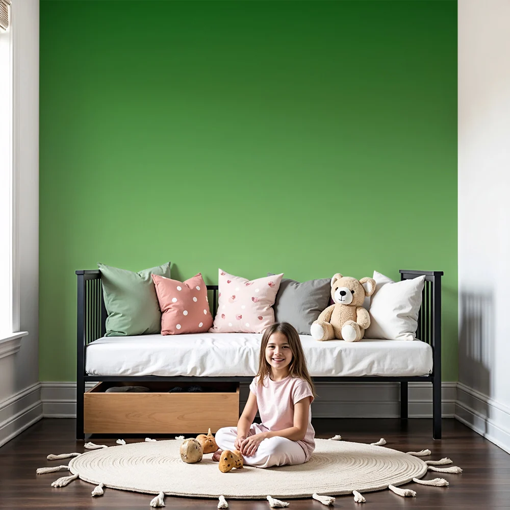 Dětská pokojová tapeta | Ombre zelených