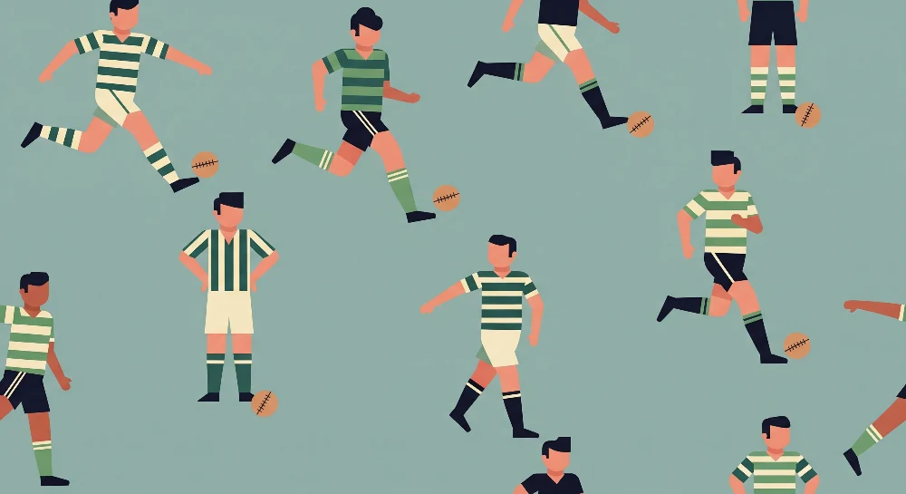 Dětská pokojová tapeta | Vintage fotbaloví hráči