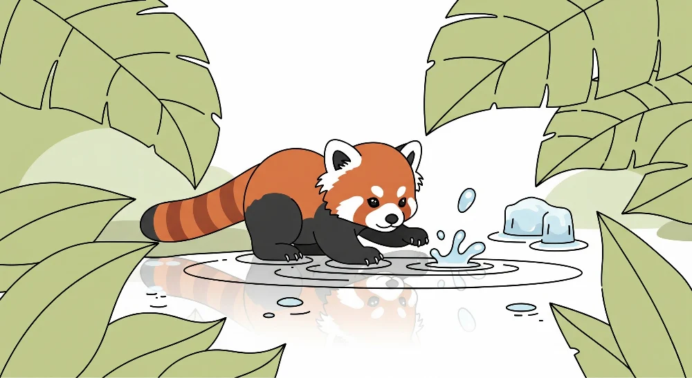 Dětská pokojová tapeta | Zábavný panda v přírodě