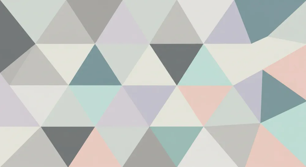 Dětské pokojové tapety | Geometrické motivy v pastelových trojúhelnících
