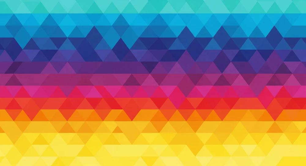 Dětská tapeta | Barevný geometrický motiv ve tvaru trojúhelníků