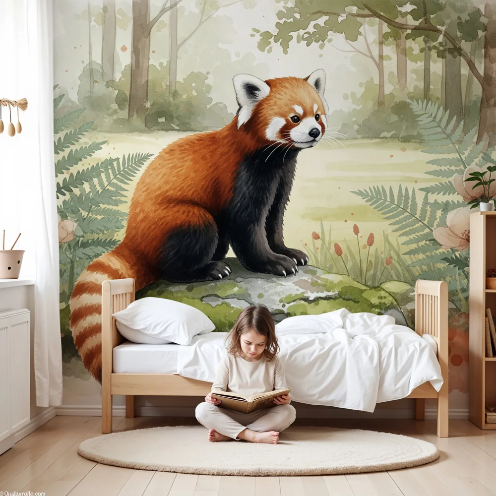 Dětská tapeta | Liška panda v přírodě