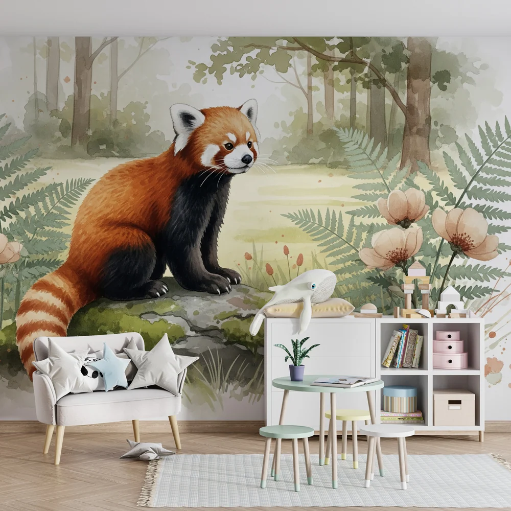 Dětská tapeta | Liška panda v přírodě