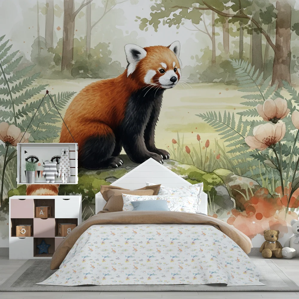 Dětská tapeta | Liška panda v přírodě