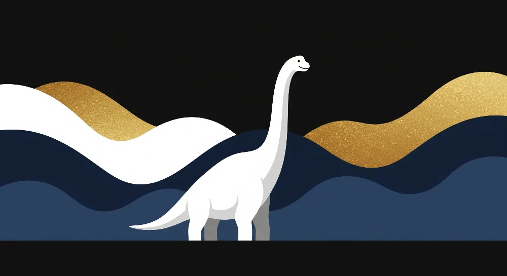 Dětská tapeta | Majestátní dinosaurus na abstraktním pozadí