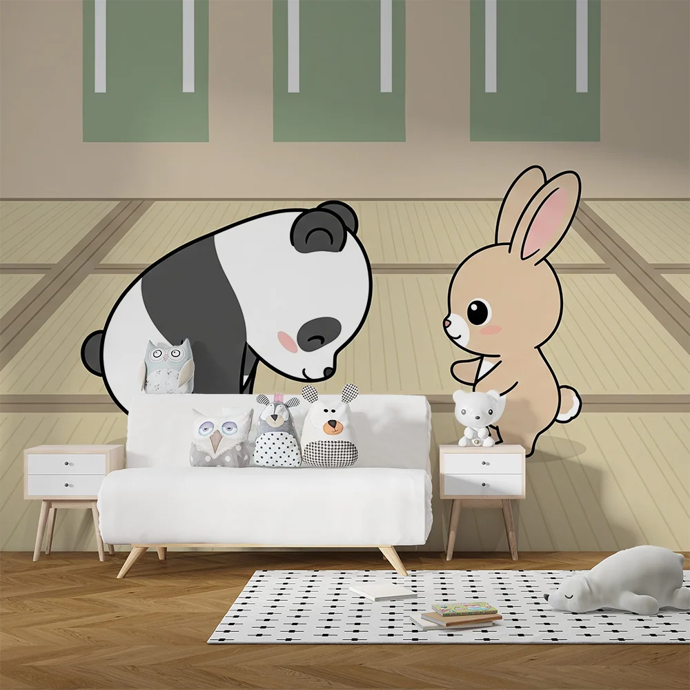 Dětská tapeta | Panda králík v přátelství