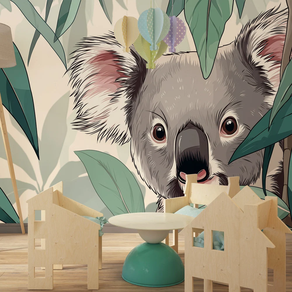 Dětská tapeta | Tvrdohlavý koala v vegetaci