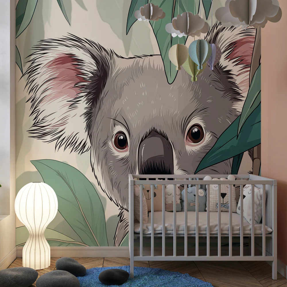 Dětská tapeta | Tvrdohlavý koala v vegetaci