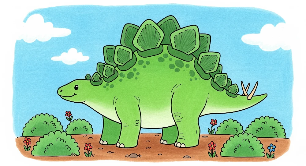 Dětská tapeta | Veselý dinosaurus v přírodě