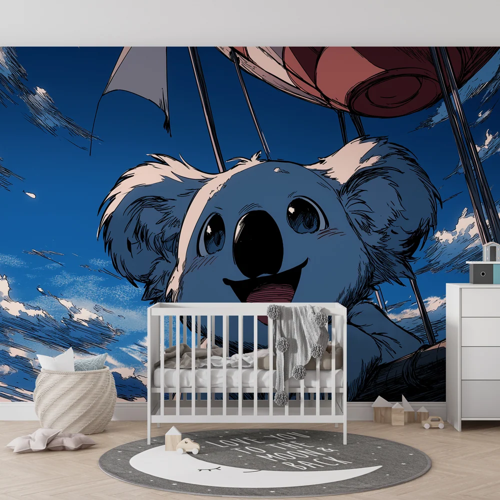 Dětská tapeta | Veselý koala v balónu