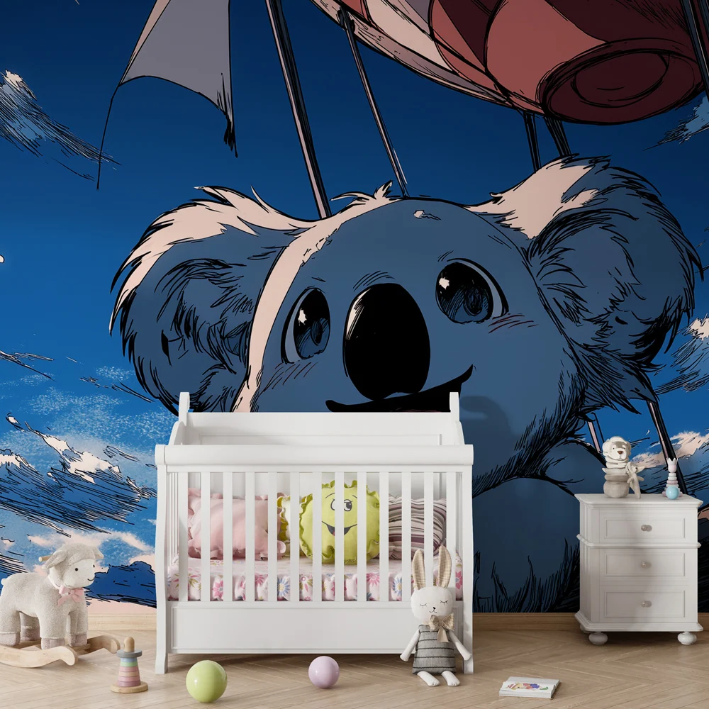 Dětská tapeta | Veselý koala v balónu