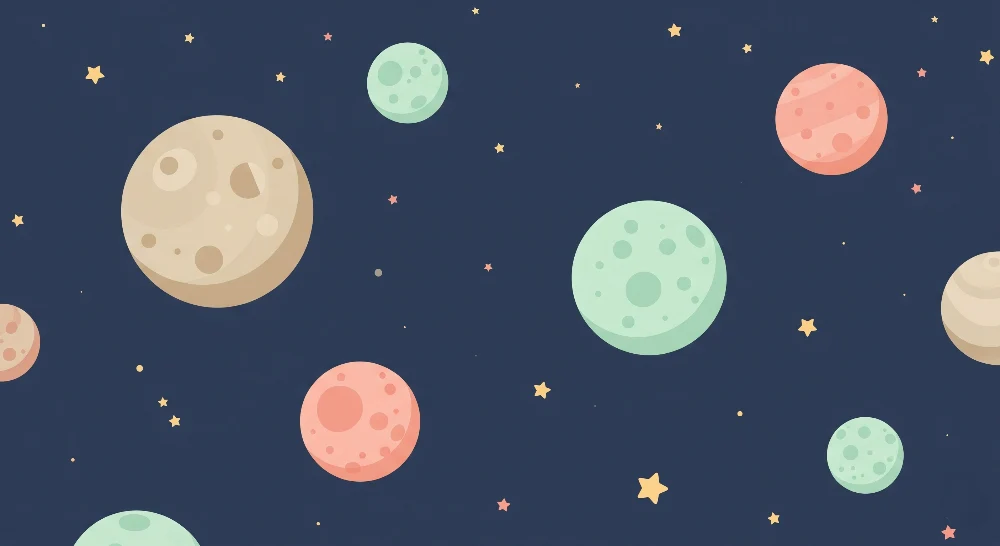Dětská tapeta | Vesmírný svět plný barevných planet