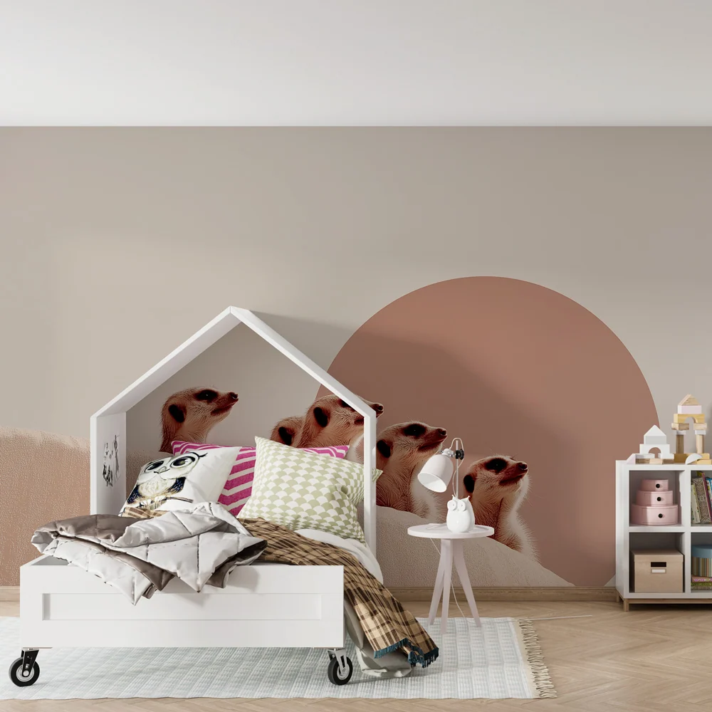 Dětská tapeta | Zvědavý surikata moderní design