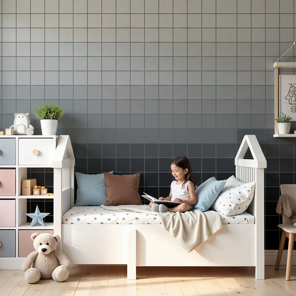 Dětské tapety | Moderní uklidňující šedý přechod