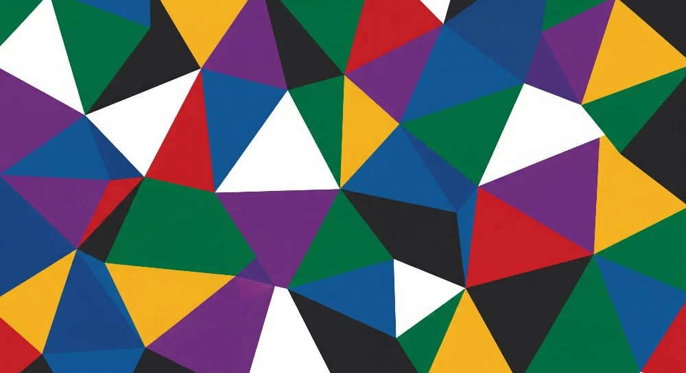 Dětské tapety do pokojíčku | Harlekýnské trojúhelníky geometrické vzory