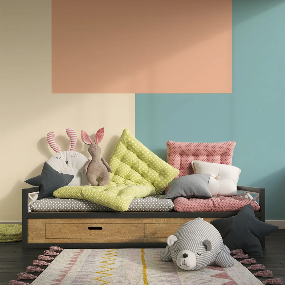 Dětské tapety do pokojíčku | Jemné pastelové geometrické motivy