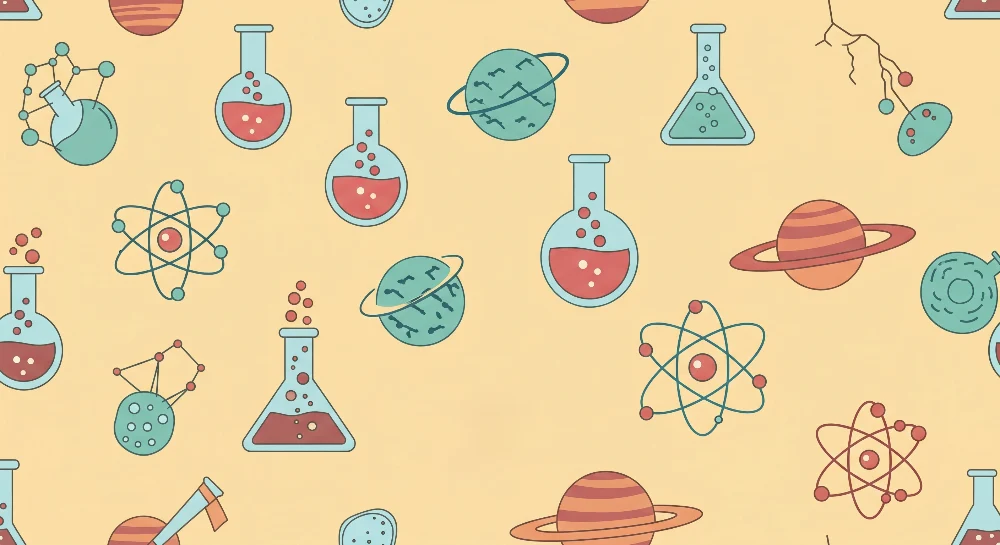 Dětské tapety do pokojíčku | Vesmírný motiv s atomy barevnými planetami