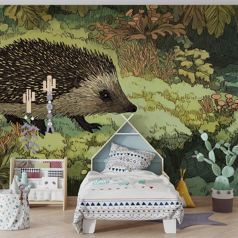 Kids room wallpaper | Ježek v kouzelném lese