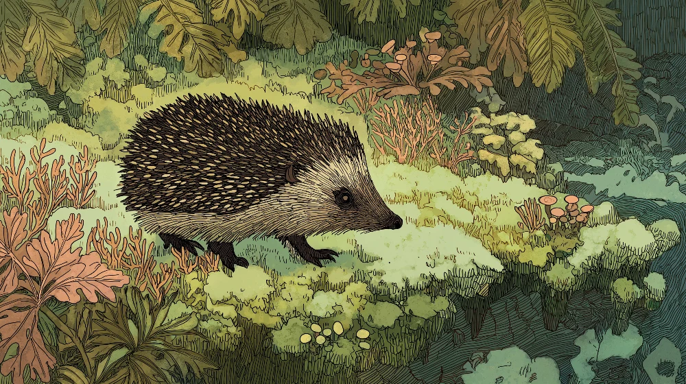 Kids room wallpaper | Ježek v kouzelném lese