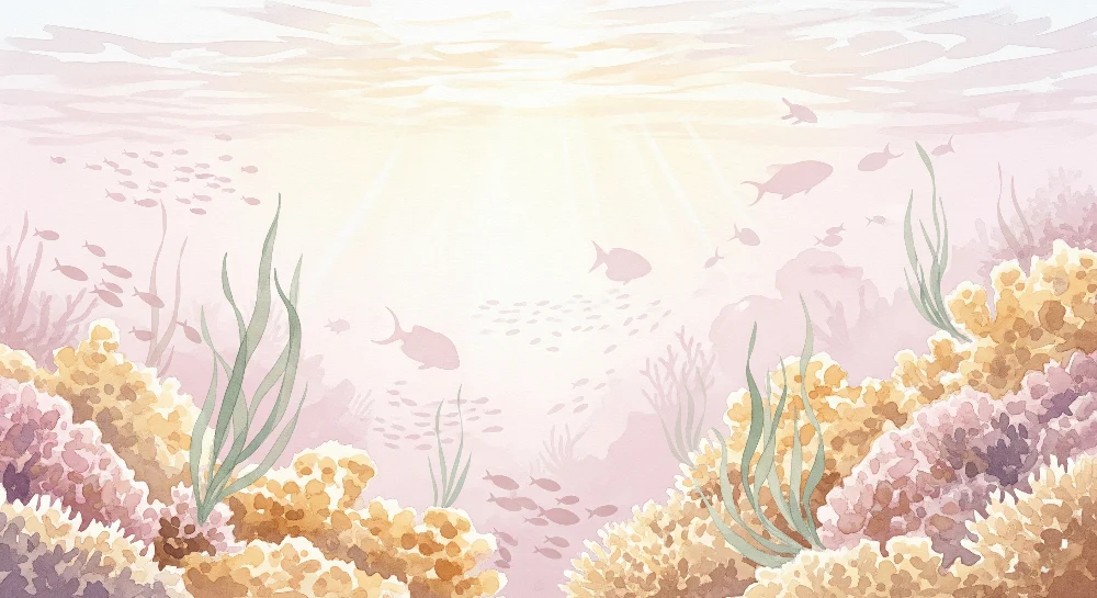 Kids room wallpaper | Klidné podmořské prostředí s korály rybami