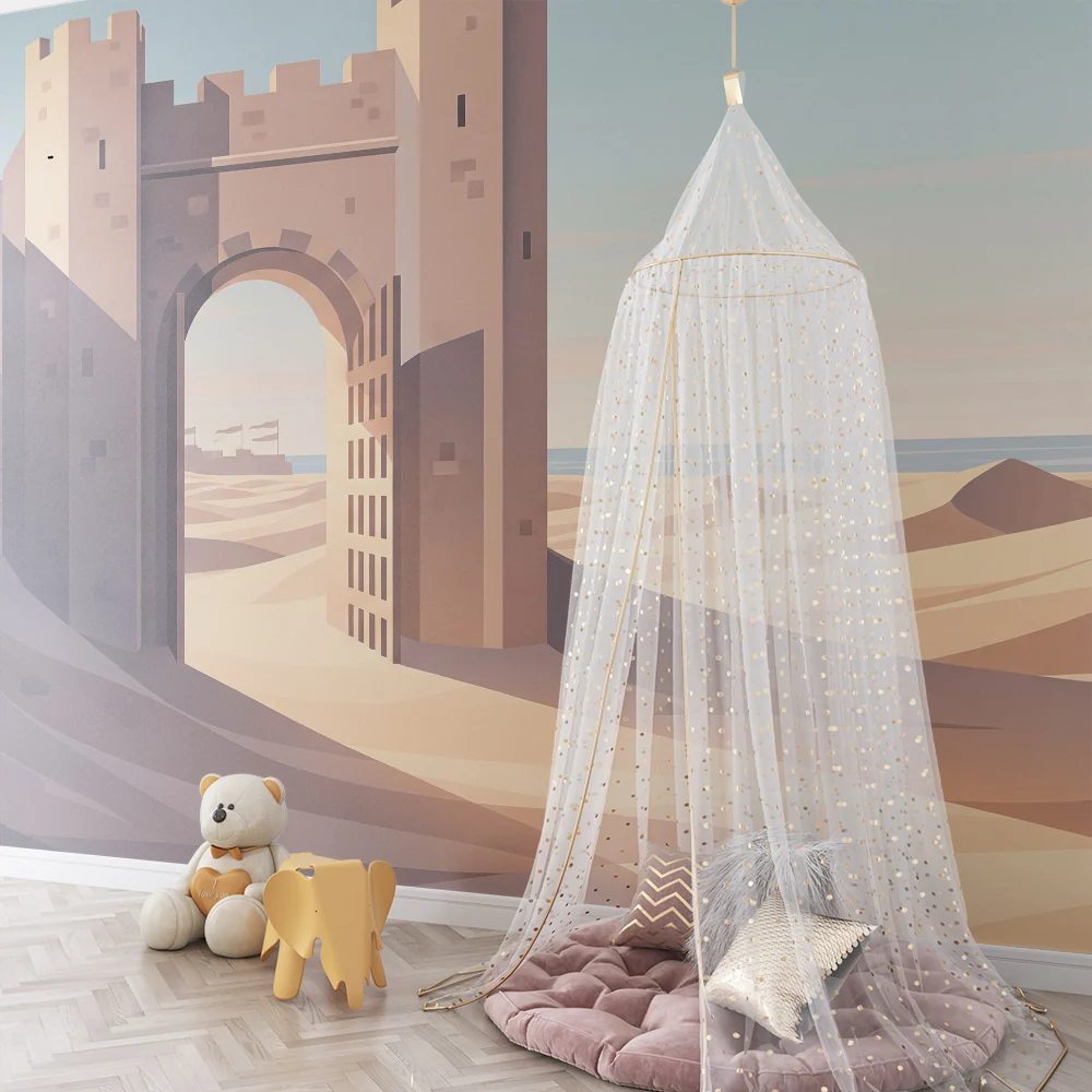 Kids room wallpaper | Tajemný hrad v slunečné poušti