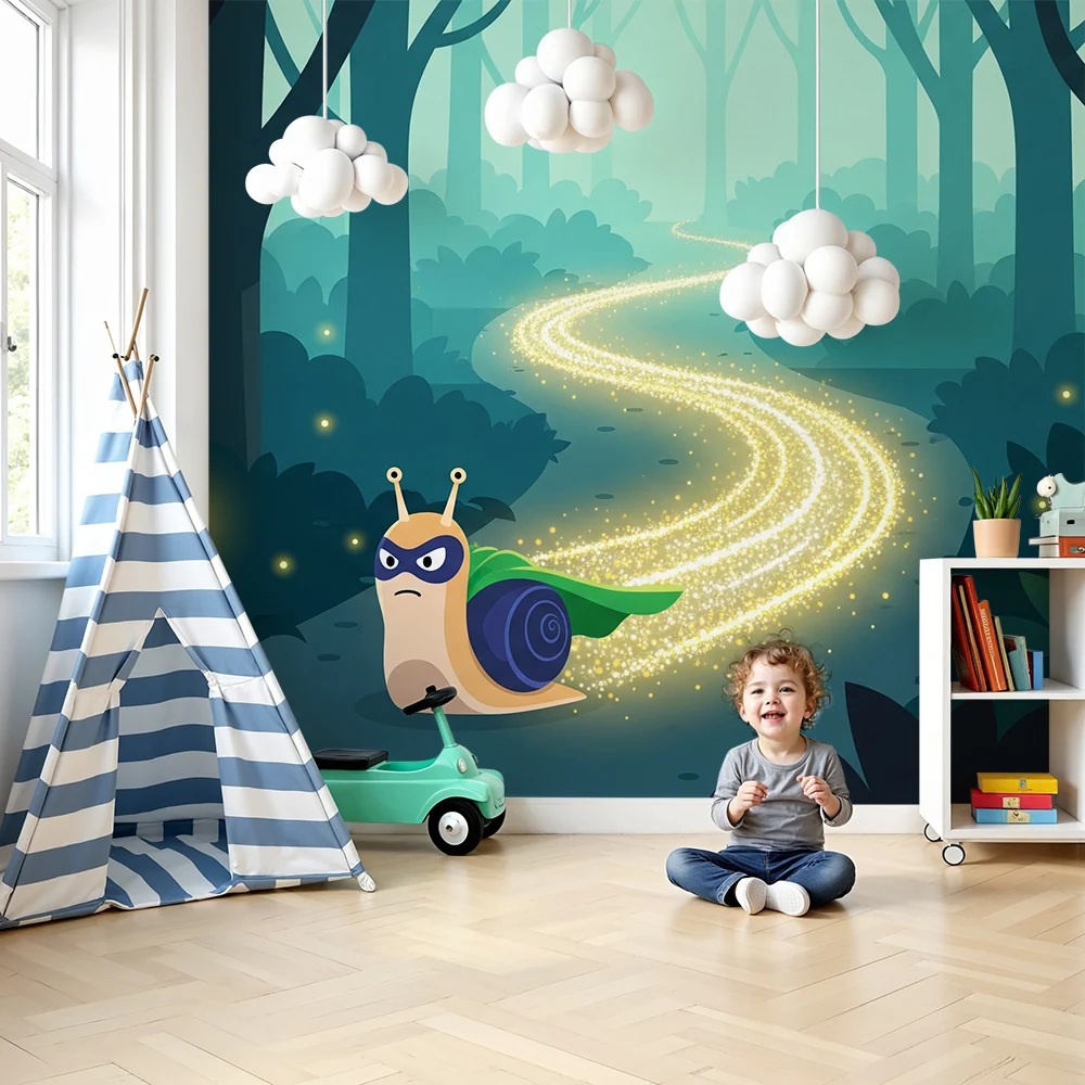 Kinderzimmer Tapete | Hrdlička hrdinná v kouzelném lese