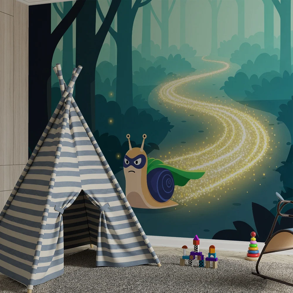 Kinderzimmer Tapete | Hrdlička hrdinná v kouzelném lese