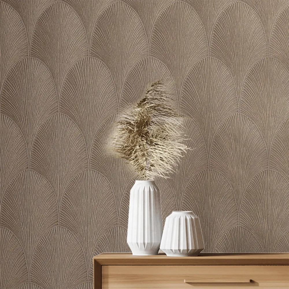 Metalická tapeta s abstraktním vzorem TOURMALINE - TAUPE taupe
