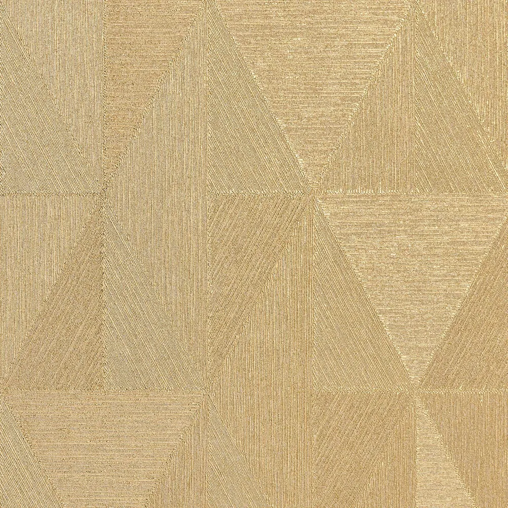 Metalická tapeta s geometrickým motivem IQUIRA - OR zlatá