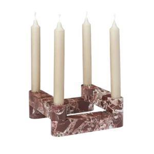 Modulární svícen NEWEL hnědý mramor