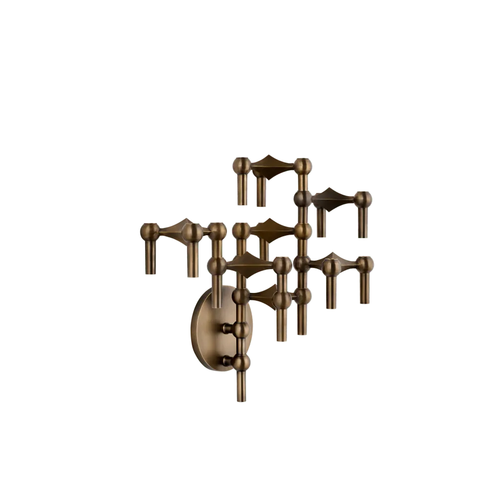 Nástěnný svícen STOFF NAGEL z bronzovaného mosazi