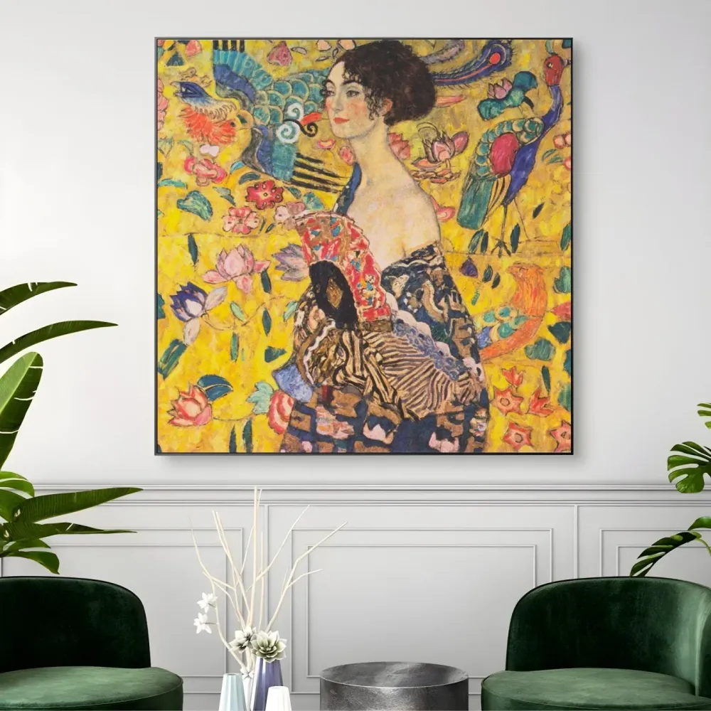 Dáma s vějířem, Gustav Klimt OGC