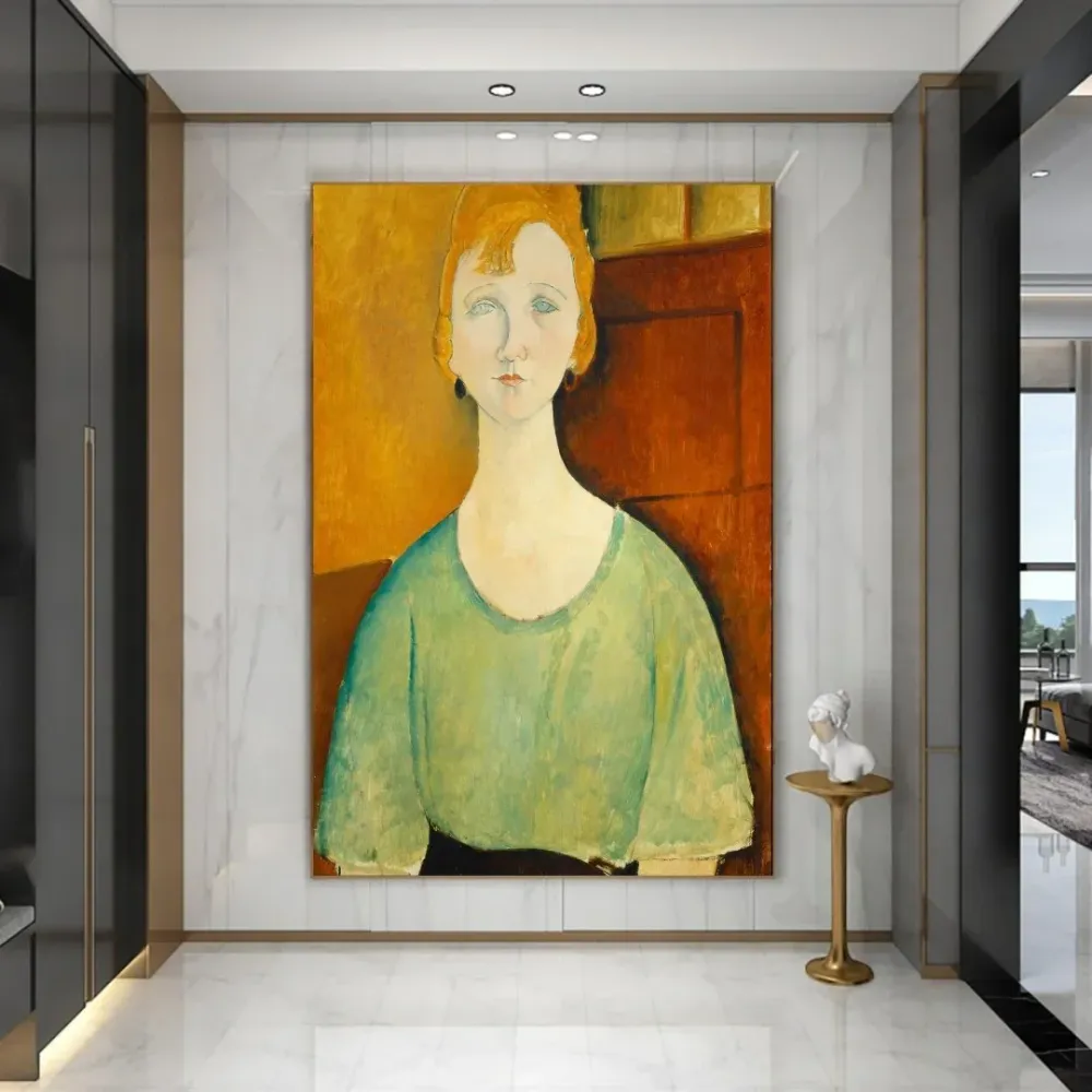Dívka v zelené košili, Amedeo Modigliani OGC
