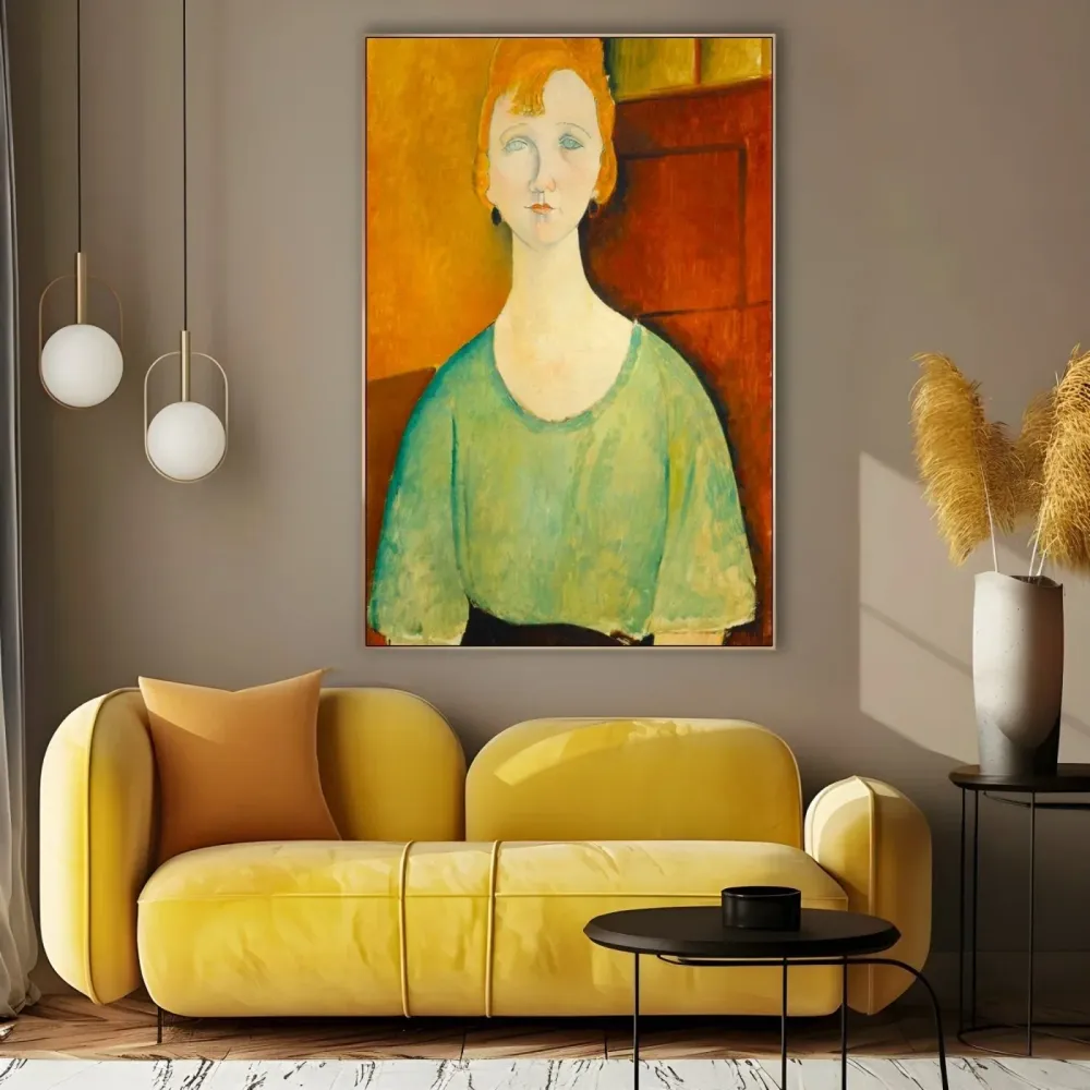 Dívka v zelené košili, Amedeo Modigliani OGC