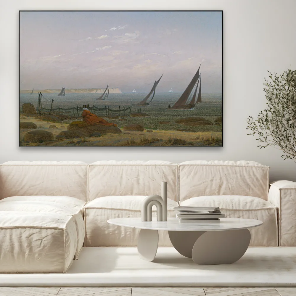 Žena na pláži Ruegen, Caspar David Friedrich OGC