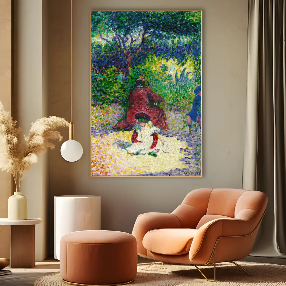 Žena dítě na zahradě, Henri Edmond Cross OGC