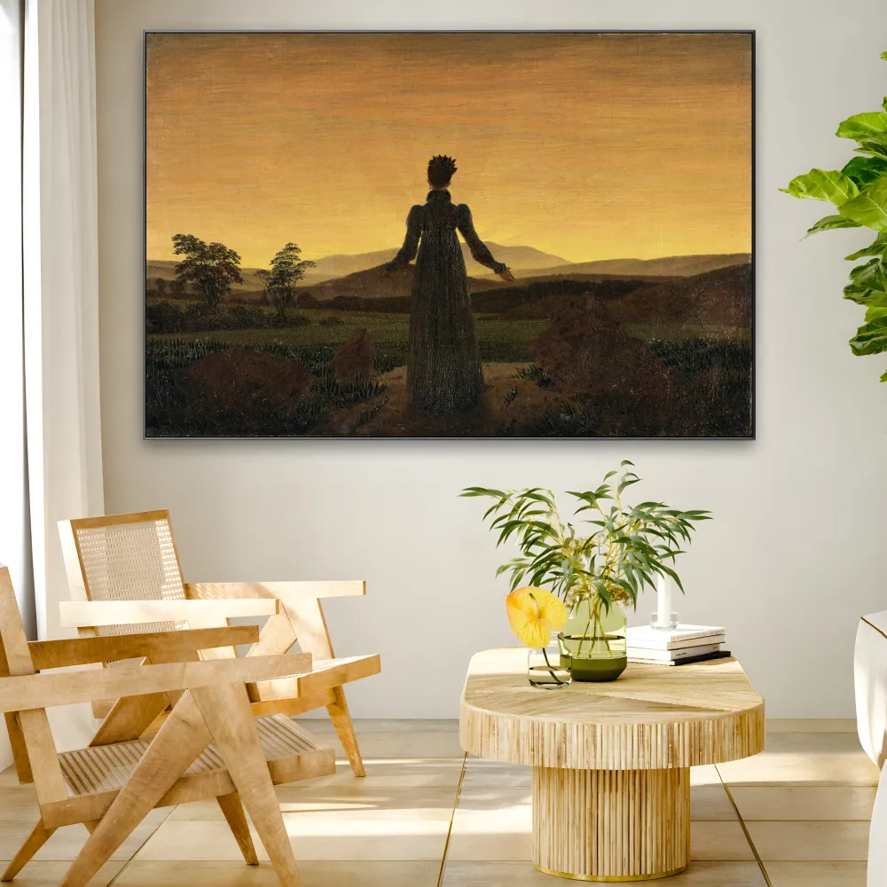 Žena při západu slunce, Caspar David Friedrich OGC