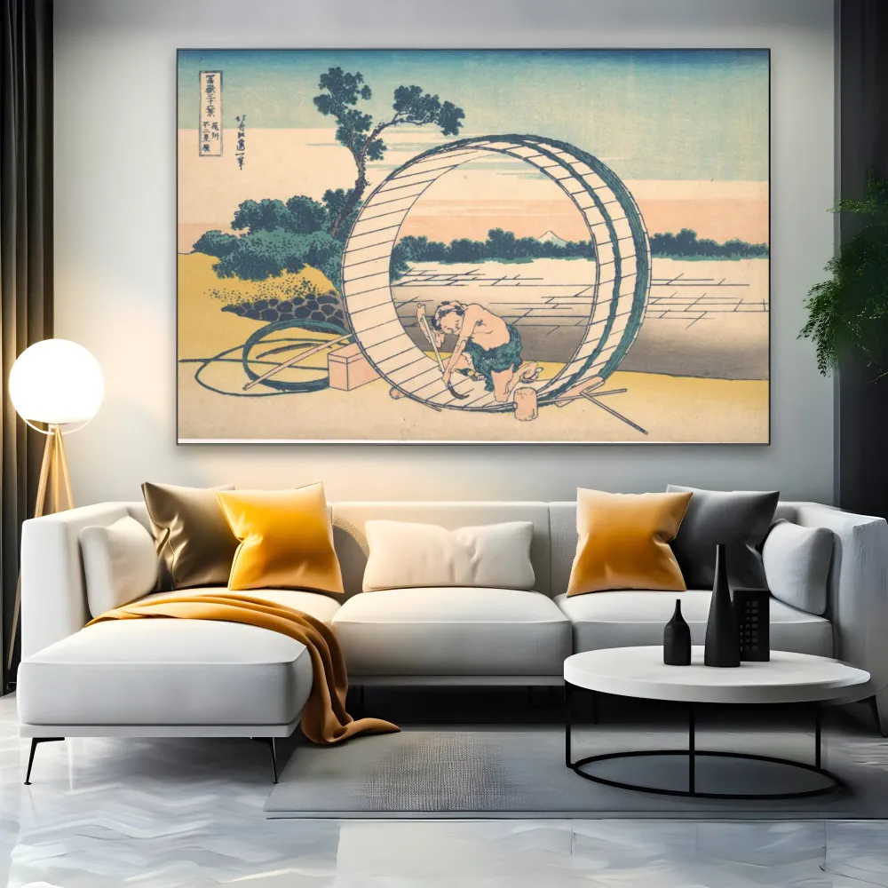 Fujimigahara v provincii Owari, Katsushika Hokusai OGC