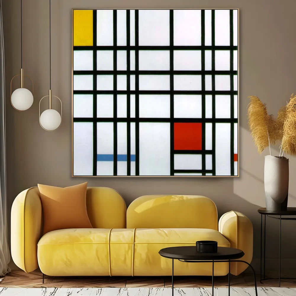 Kompozice s červenou, žlutou modrou, Piet Mondrian OGC