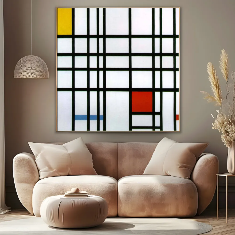Kompozice s červenou, žlutou modrou, Piet Mondrian OGC