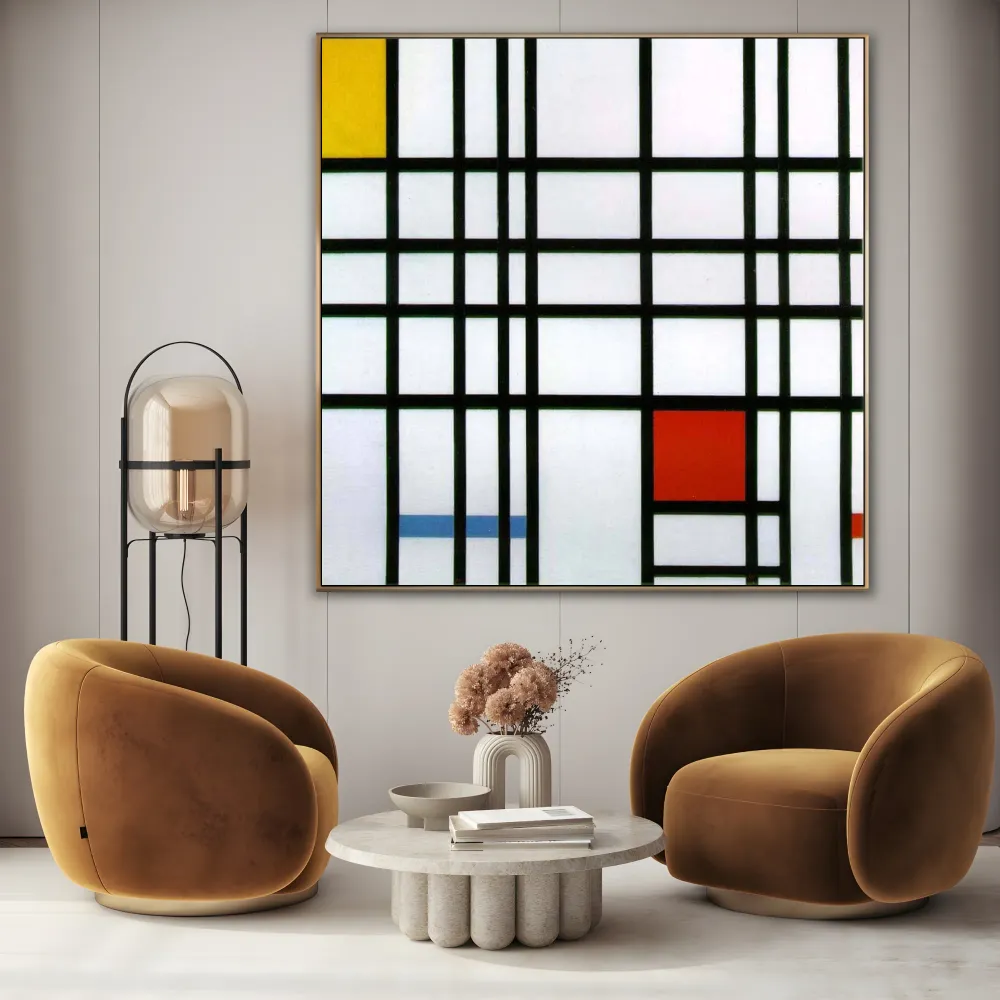Kompozice s červenou, žlutou modrou, Piet Mondrian OGC