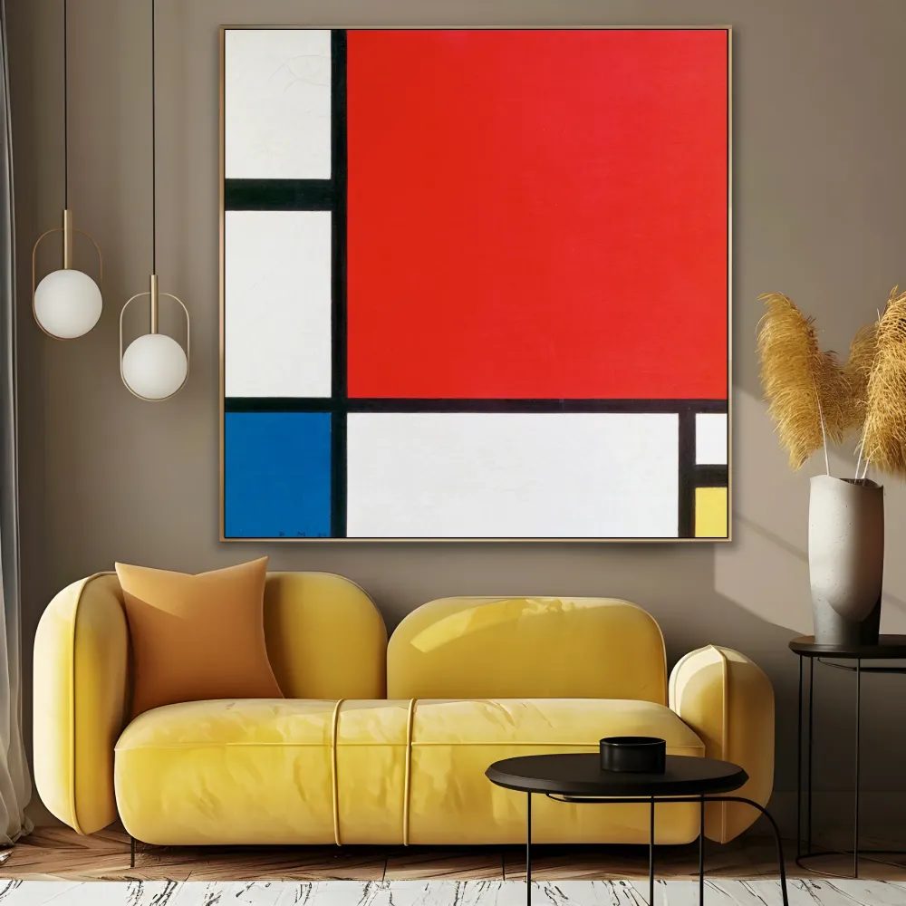 Kompozice s červenou, modrou žlutou, Piet Mondrian OGC