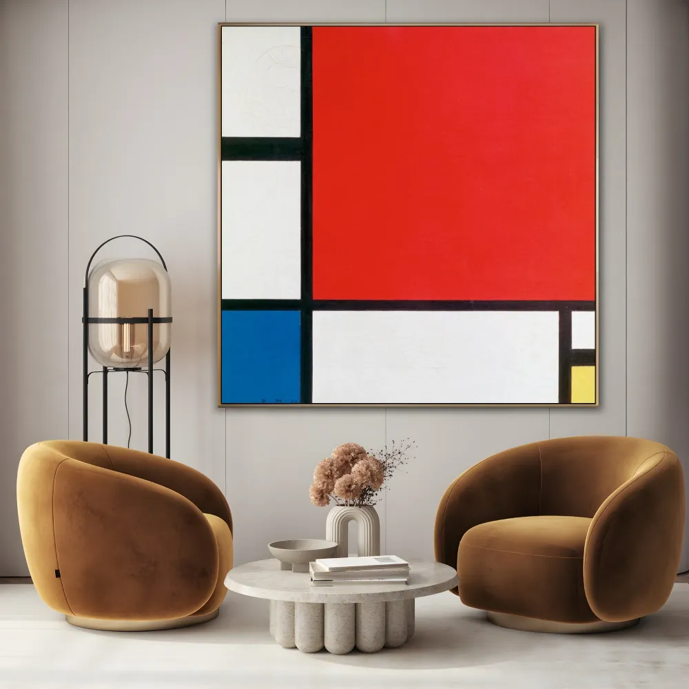 Kompozice s červenou, modrou žlutou, Piet Mondrian OGC