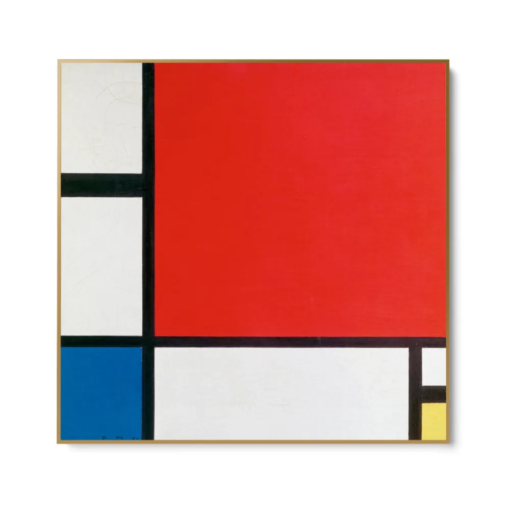 Kompozice s červenou, modrou žlutou, Piet Mondrian OGC